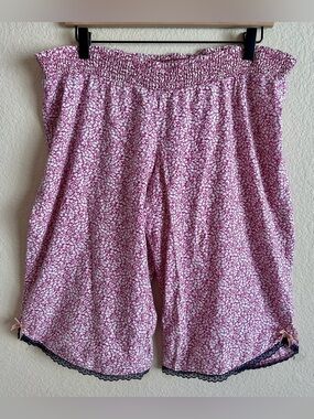 Liberty of London x Target Capri PJ Lounge Pants Fuchsia Floral Cotton Women’s S
